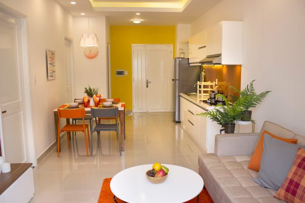 Phong khach can ho mau 9 View 600x400 - Khu căn hộ 9 View Apartment – Quận 9